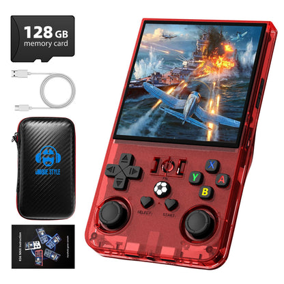 R36MAX Retro Handheld Game Console with 128G sd Card